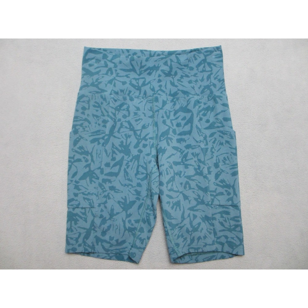 REI Shorts Womens Small Blue Excellent Abstract Camo Hiking Active Biker Pockets